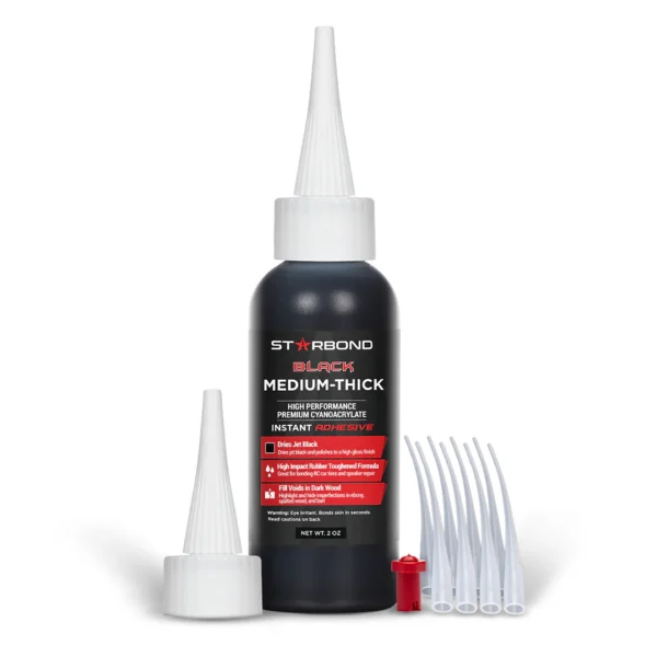 Starbond Black Medium-Thick Super Glue 2oz