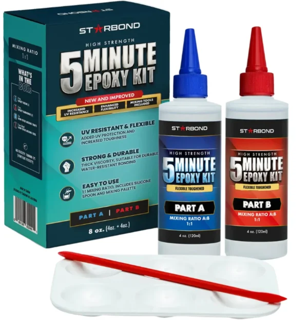 Starbond 5-Minute Epoxy Kit | Enhanced UV Resistance & Flexibility